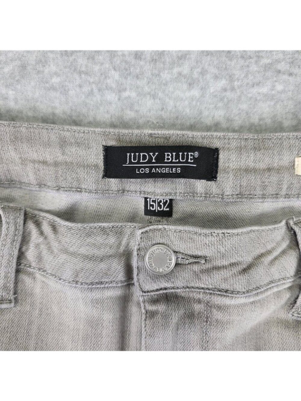 Judy Blue Jeans Womens 15/32 High Rise Wide Leg Gray Stretch Denim Pants - Picture 3 of 10